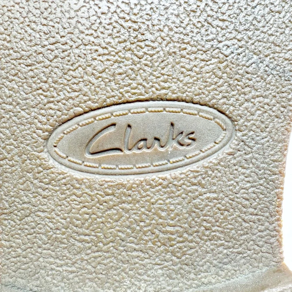 Clarks Desert Grey Leather Chukka Ankle Boots Mens Size 8.5 Lace Up Round Toe